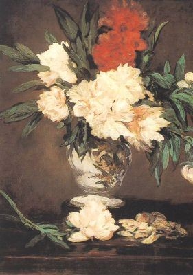 Blumenvase mit Pfingstrosen, Manet