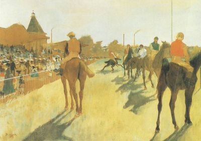 Edgar Degas. Rennpferde von den Tribünen, 1869-72. KK