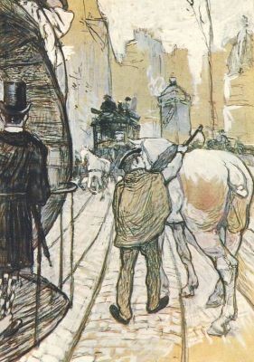 Henri de Toulouse-Lautrec. Das Vorspannpferd der Omnibusges.