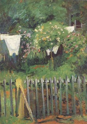 August Macke. Wäsche im Garten in Kandern, 1907. KK