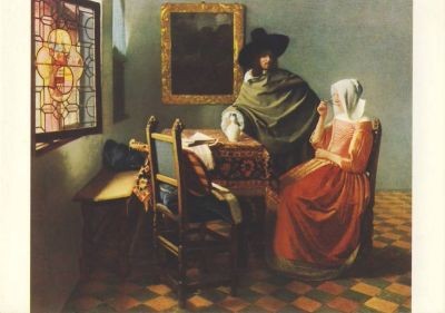 Jan Vermeer van Delft. Die Weinprobe. KK