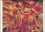 Paul Klee. Felsenlandschaft mit Palmen und Tannen, 1919