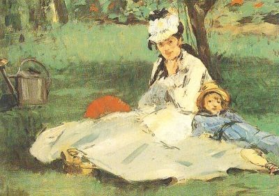 Edouard Manet. Die Manet Familie im Garten. KK