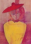 Philip Nelson. Frau mit rotem Hut