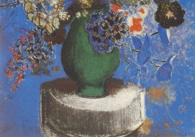 Odilon Redon. Blumen in grüner Vase. KK
