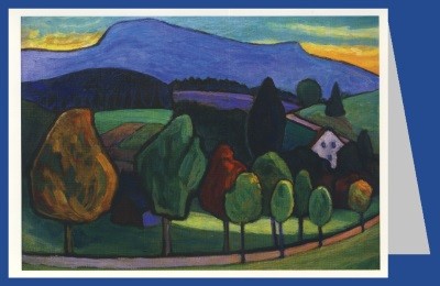 Gabriele Münter. Landschaft mit blauem Berg, 1952. DK