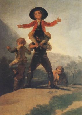 Goya, F. Kinder reiten aufeinander. KK