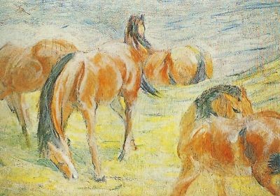Franz Marc. Weidende Pferde I, 1910. KK