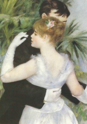 Piere-Auguste Renoir.Tanz in der Stadt, Ausschnitt, 1883. KK